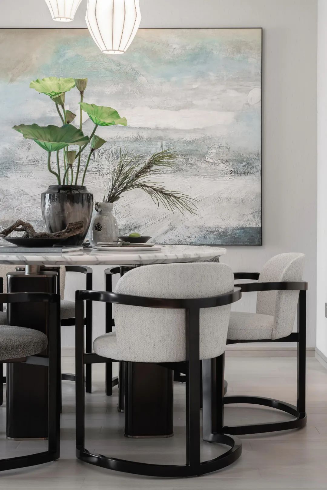 新中式风格室内设计家装案例-餐厅摆设 新中式风格室内设计家装案例-餐厅摆设