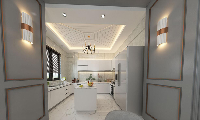现代简约风格别墅装修设计效果图-碧桂园别墅380平米-别墅厨房装修设计 现代简约风格别墅装修设计效果图-碧桂园别墅380平米-别墅厨房装修设计