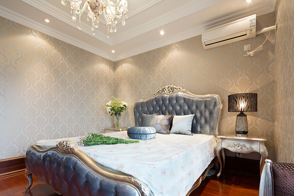 新中式风格别墅装修效果图-新会玉圭园别墅350平米-卧室 新中式风格别墅装修效果图-新会玉圭园别墅350平米-卧室
