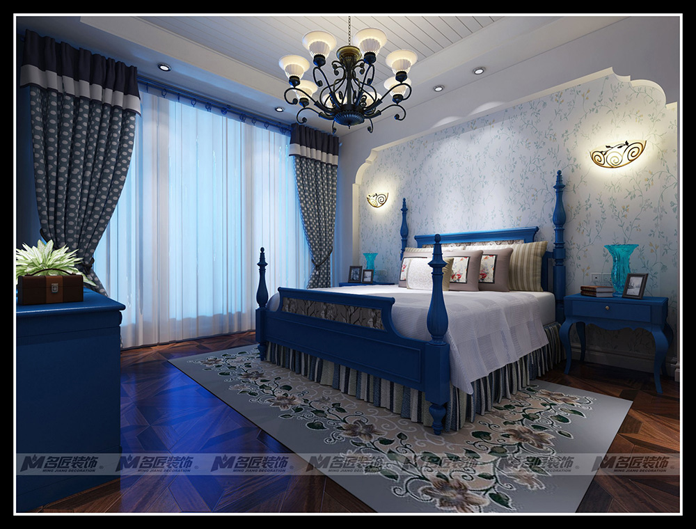 龙宸梧桐郡三居155平米北欧风格装修案例-卧室 龙宸梧桐郡三居155平米北欧风格装修案例-卧室