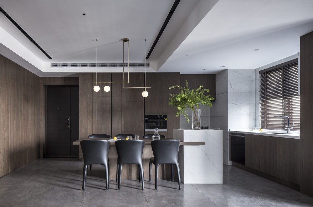 现代简约风格室内家装案例效果图-餐厅 现代简约风格室内家装案例效果图-餐厅