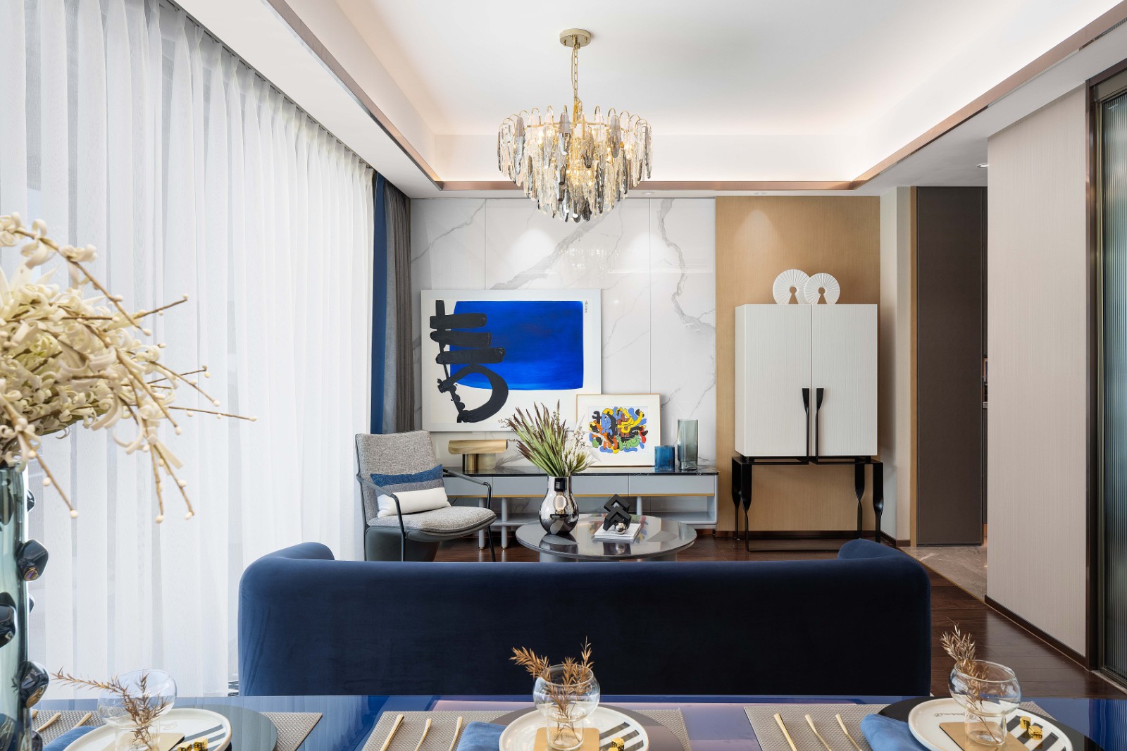 包豪斯风格室内设计家装案例-客厅沙发茶几