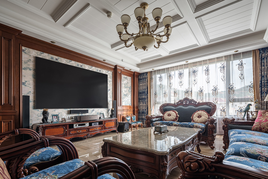 新古典风格家装设计室内装修效果图-客厅 新古典风格家装设计室内装修效果图-客厅