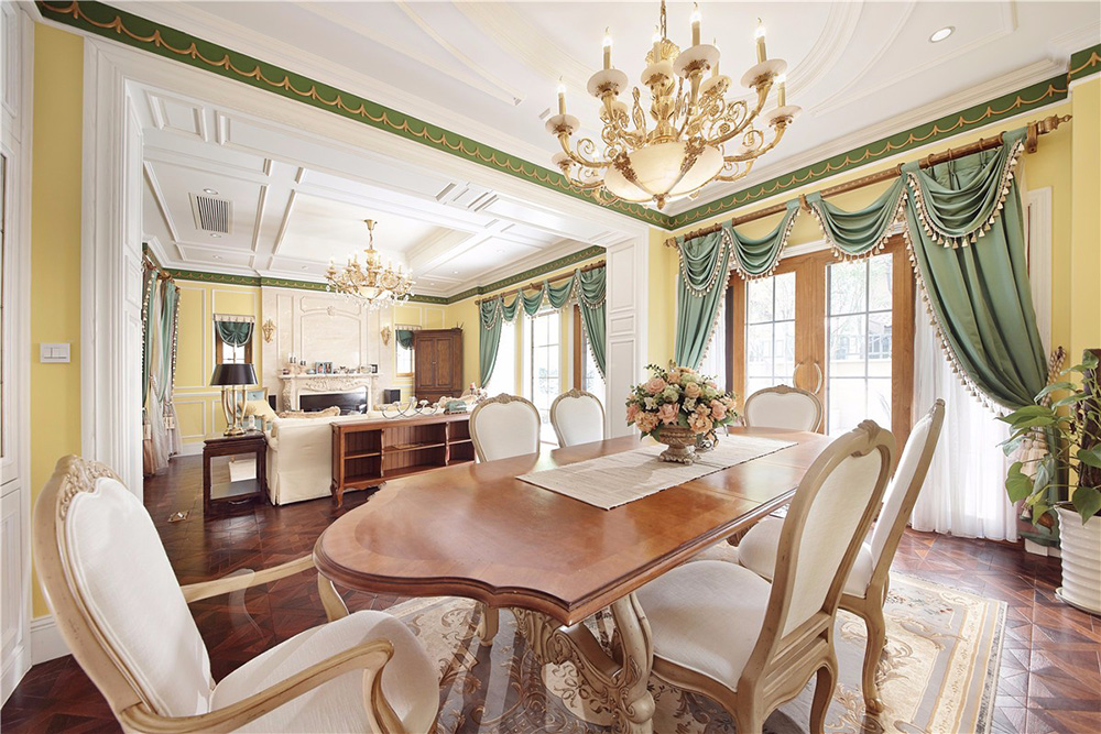 田园风格室内装修效果图-雅逸尚都三居130平米-餐厅 田园风格室内装修效果图-雅逸尚都三居130平米-餐厅