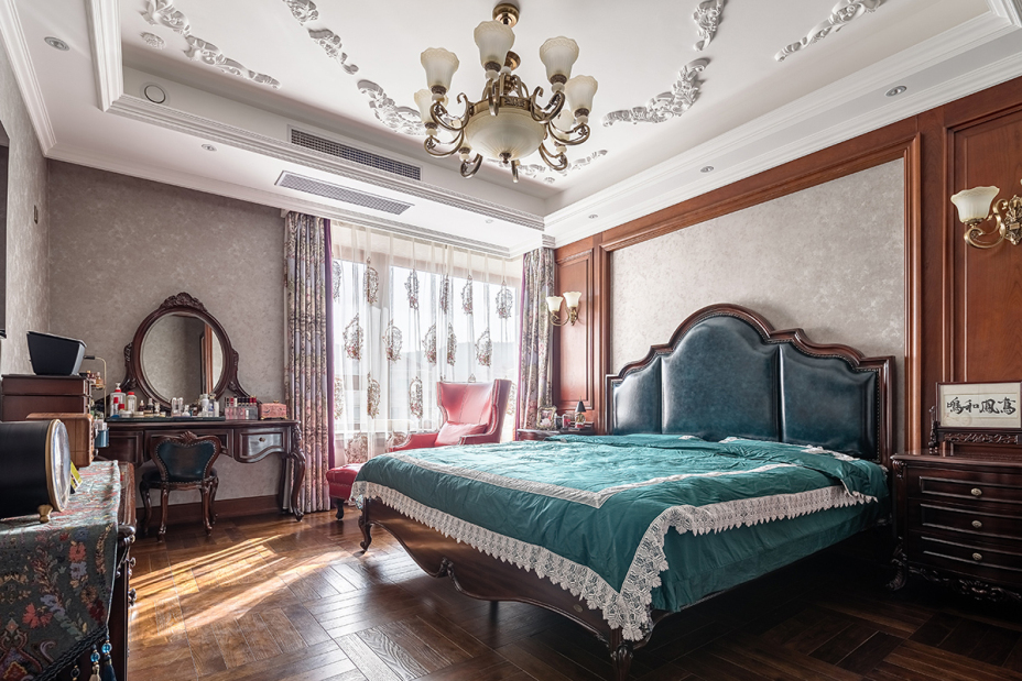 新古典风格家装设计室内装修效果图-主卧 新古典风格家装设计室内装修效果图-主卧