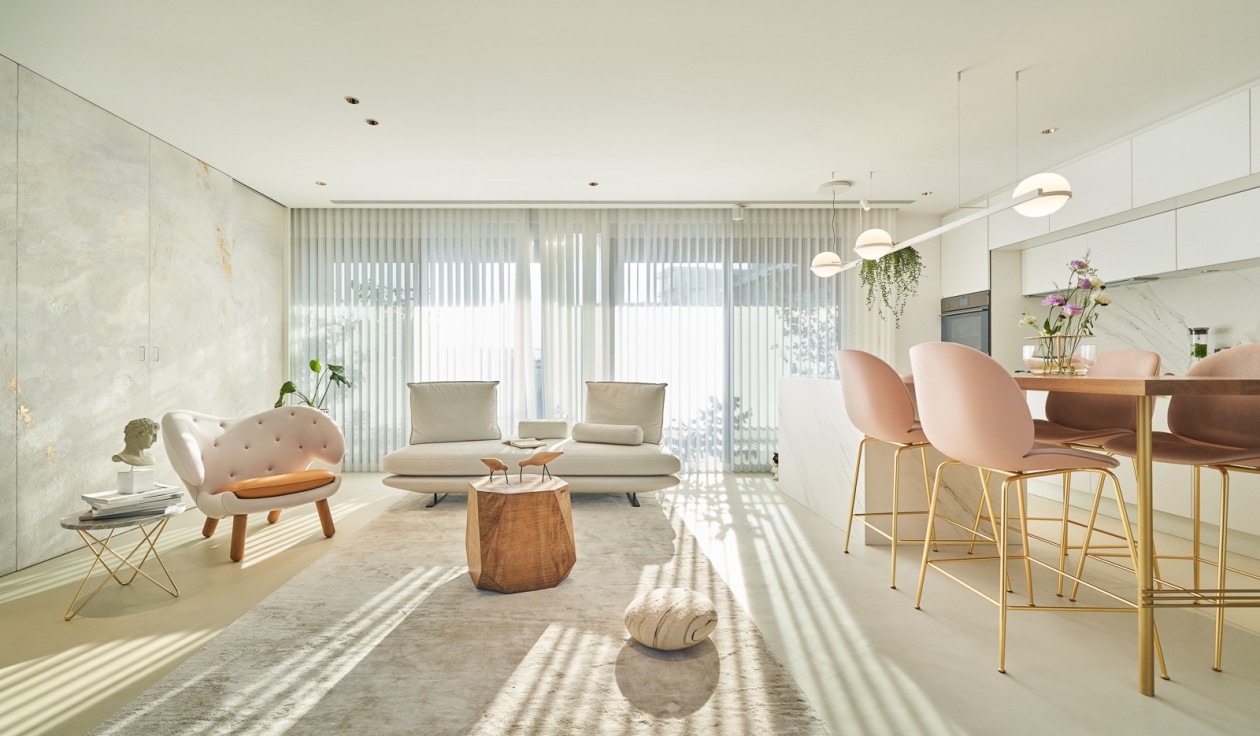 现代北欧风格室内家装案例效果图-客厅 现代北欧风格室内家装案例效果图-客厅